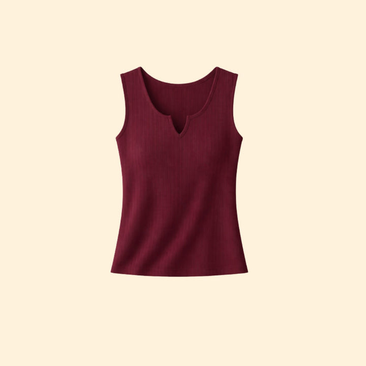 Women’s Ribbed Tank Top with V-Neck