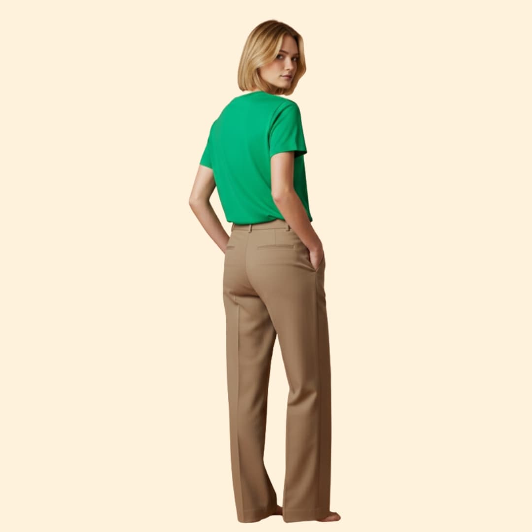 Women’s Round Neck T-shirt with Rolled Sleeves