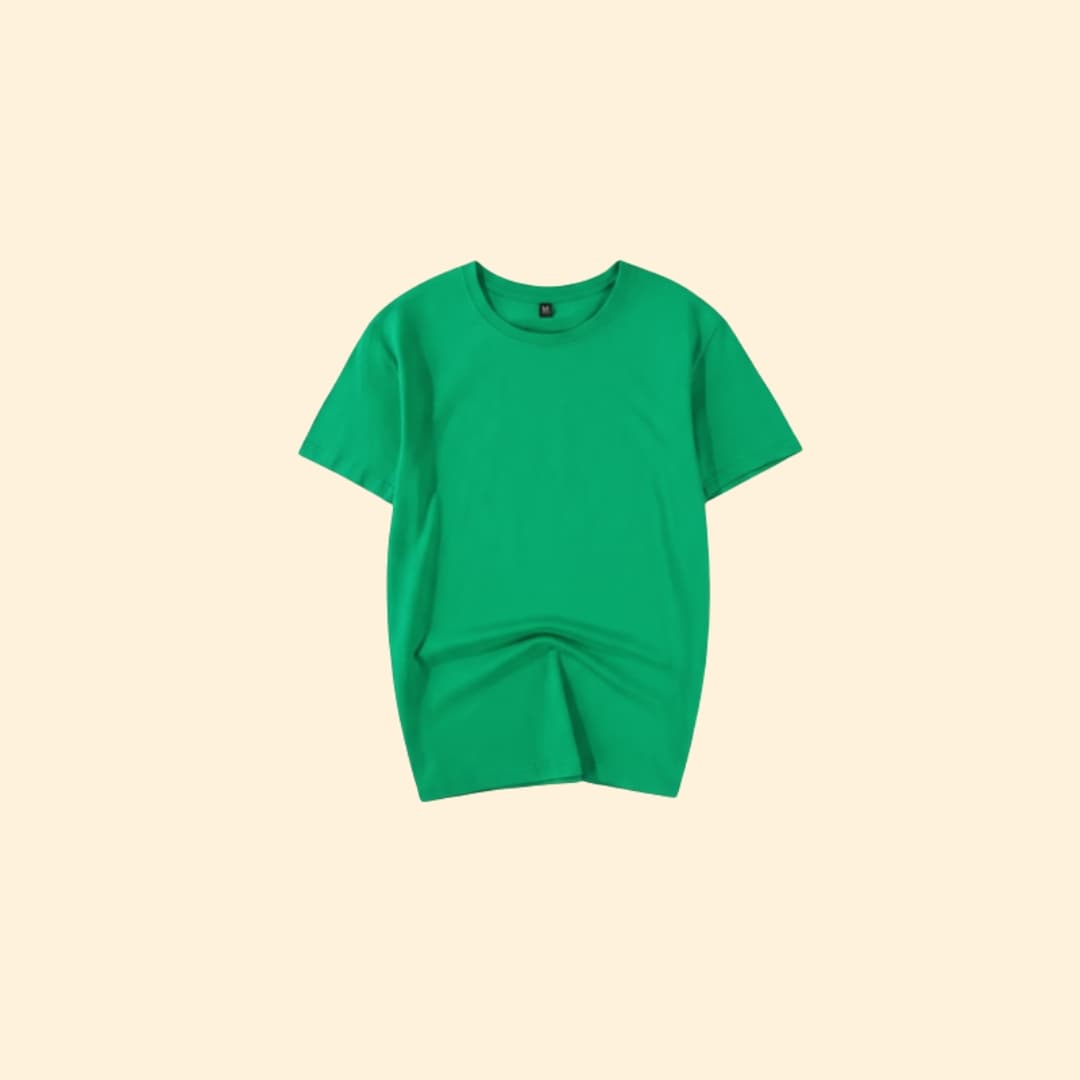 Women’s Round Neck T-shirt with Rolled Sleeves