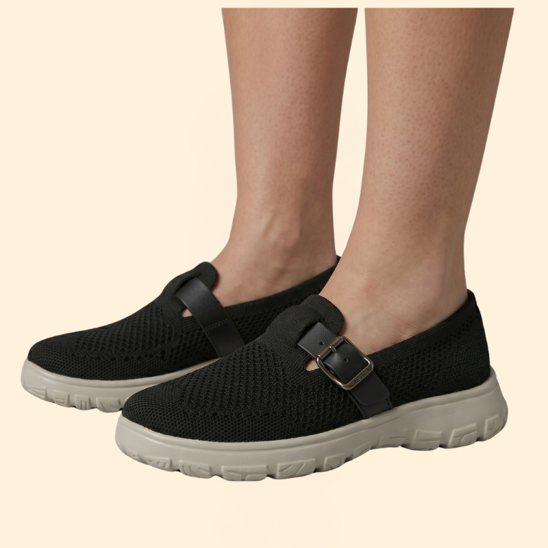Women’s Round Toe Loafers with Textured Sole