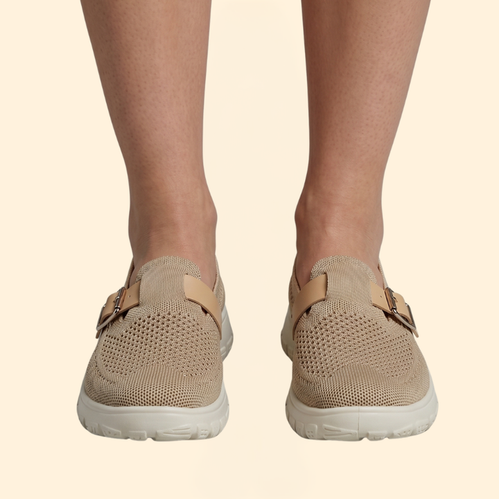Women’s Round Toe Loafers with Textured Sole