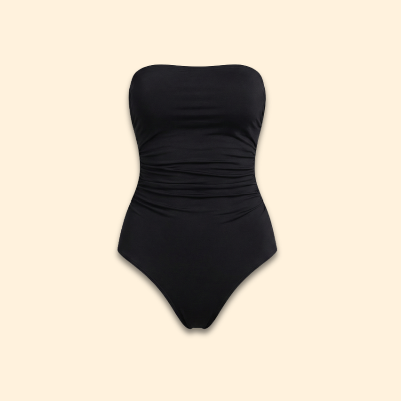 Women’s Ruched One-Piece Swimsuit for Slimming Fit