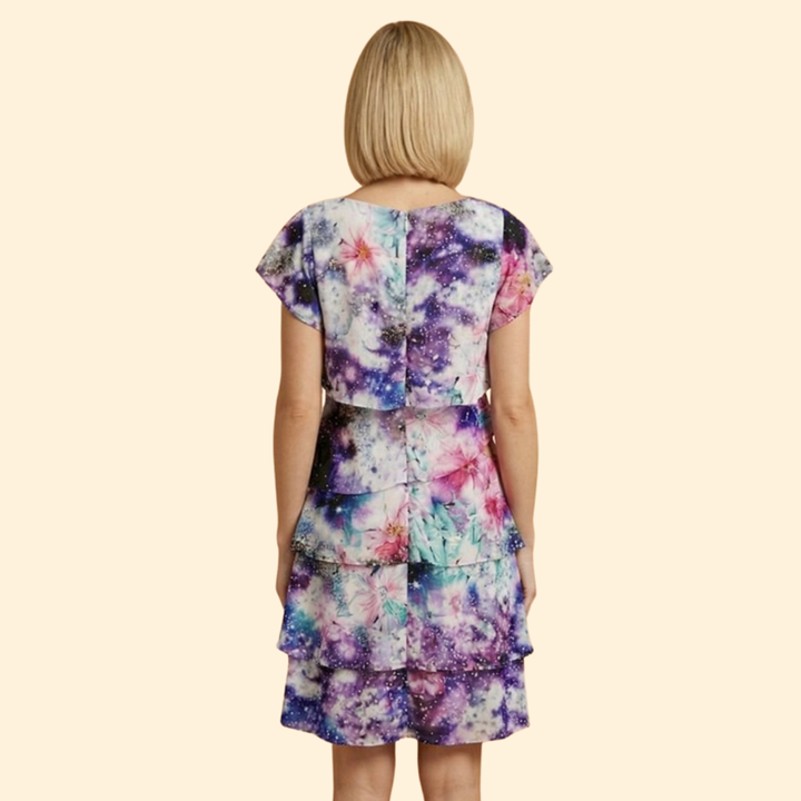 Women’s Ruffle Dress with Round Neckline