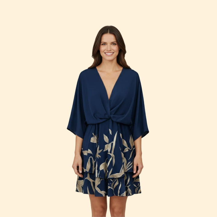 Women’s Ruffled Dress with Flared Skirt