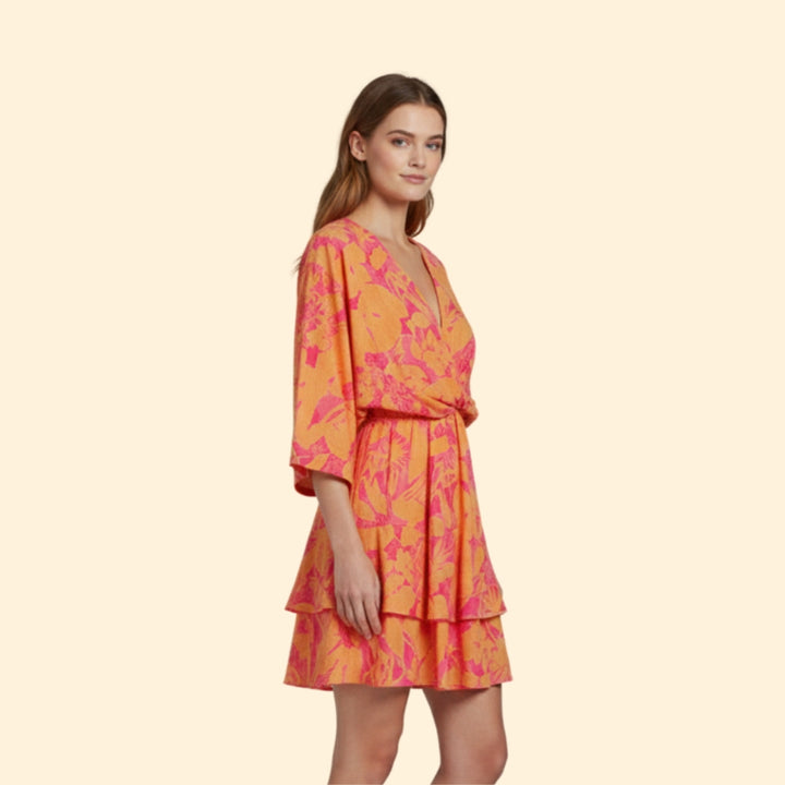 Women’s Ruffled Dress with Flared Skirt