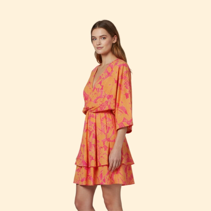 Women’s Ruffled Dress with Flared Skirt