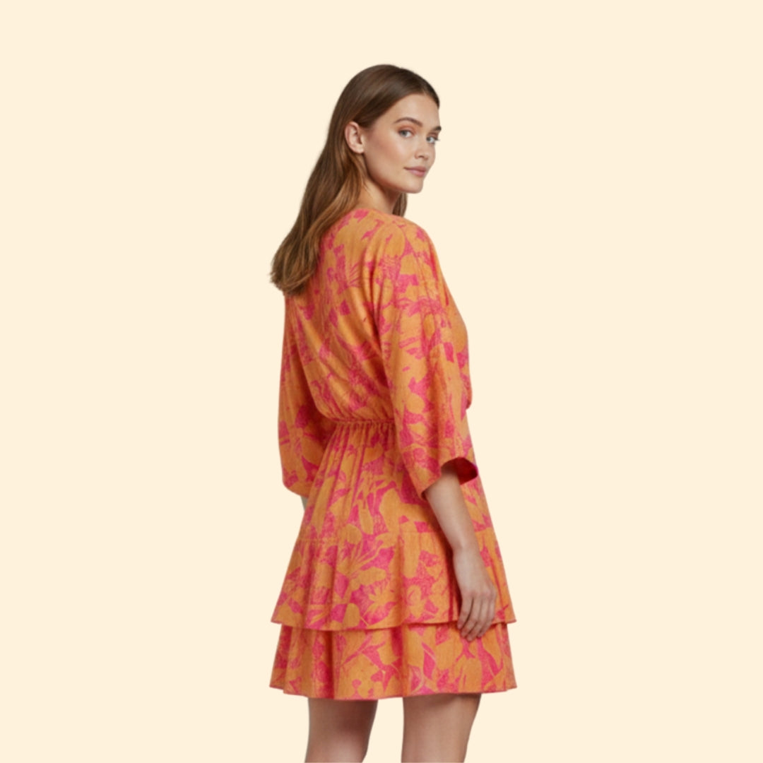 Women’s Ruffled Dress with Flared Skirt