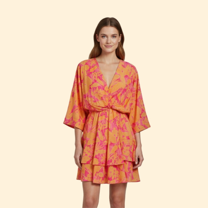 Women’s Ruffled Dress with Flared Skirt