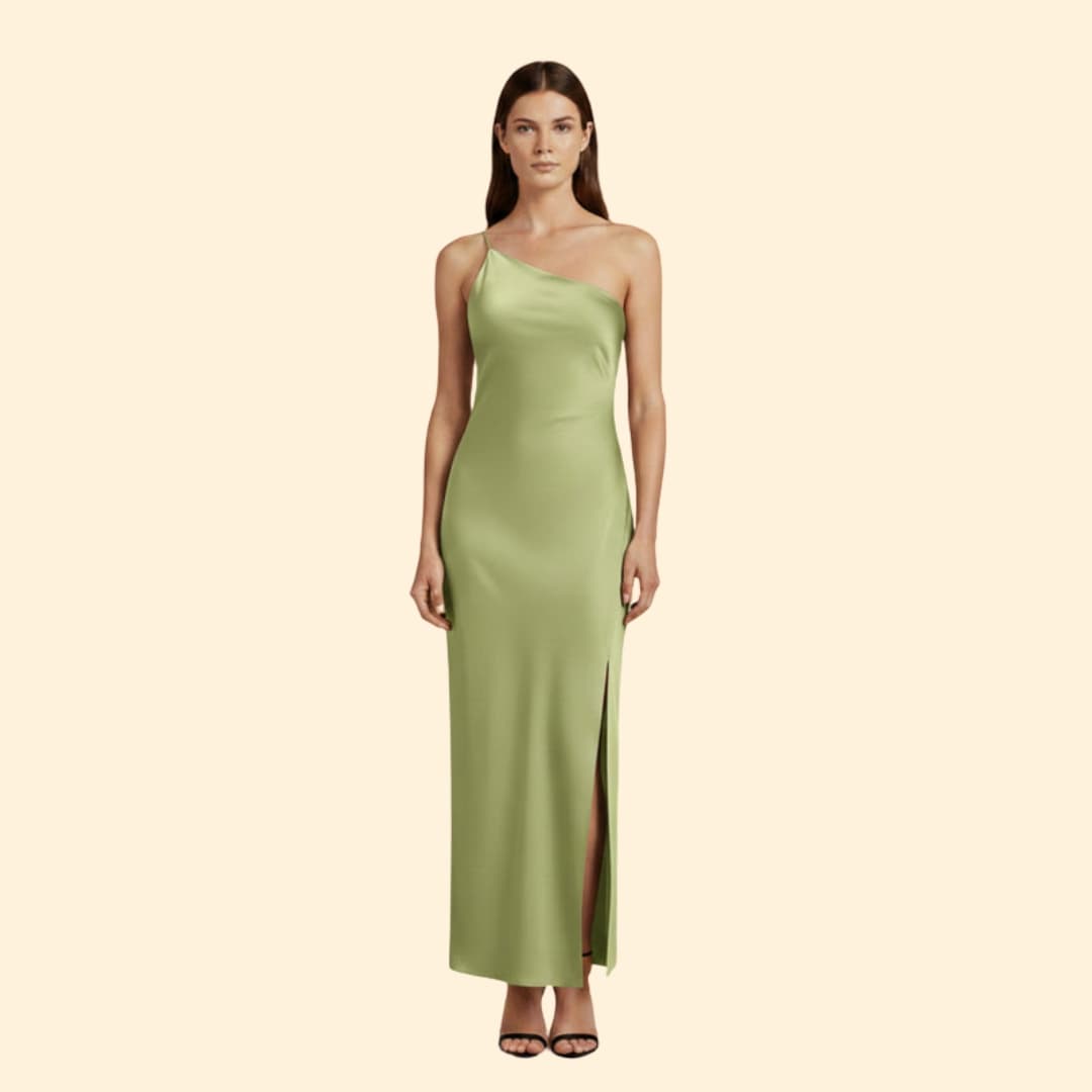 Women's Satin Slip Dress Side Slit