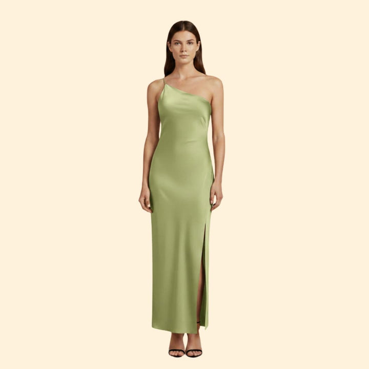 Women's Satin Slip Dress Side Slit
