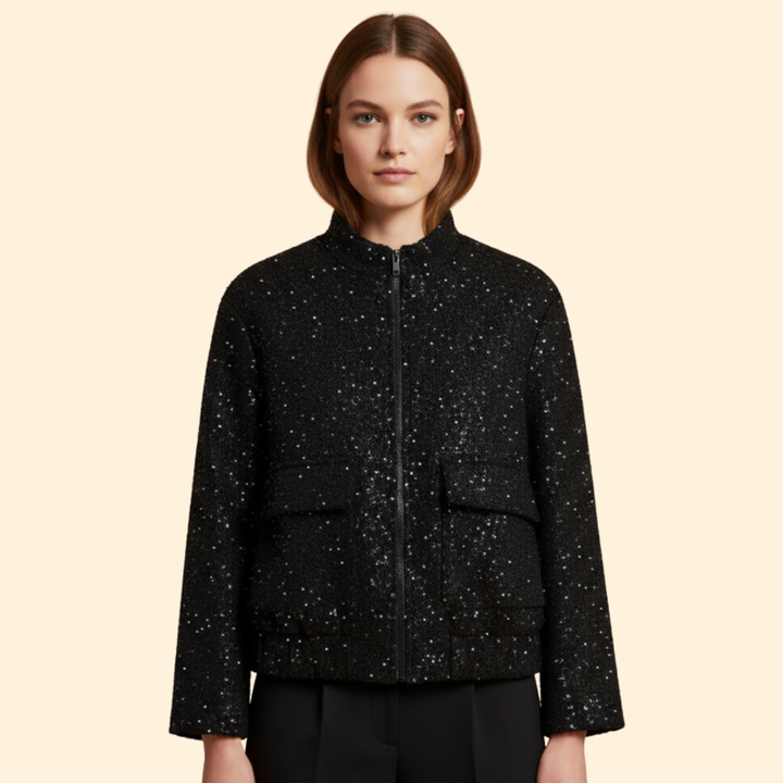Women’s Bomber Jacket with Front Pockets