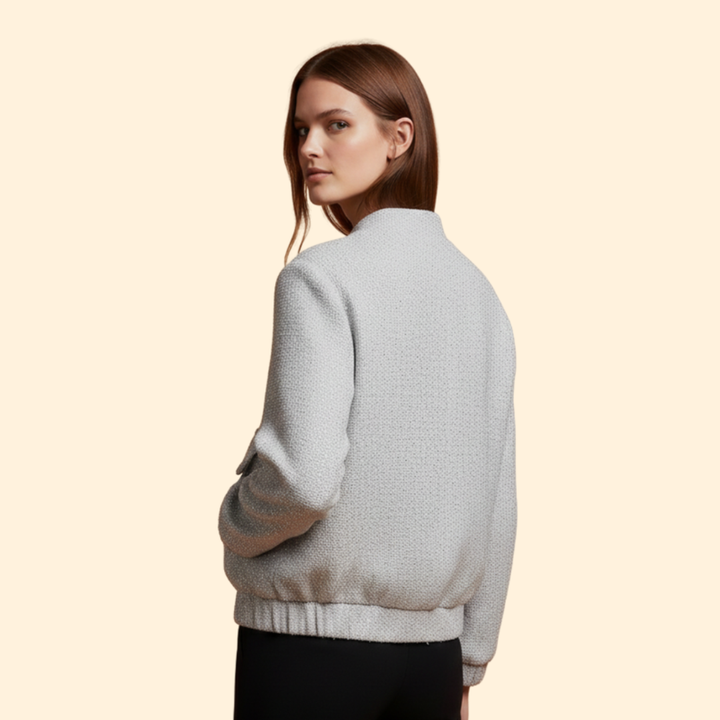 Women’s Bomber Jacket with Front Pockets