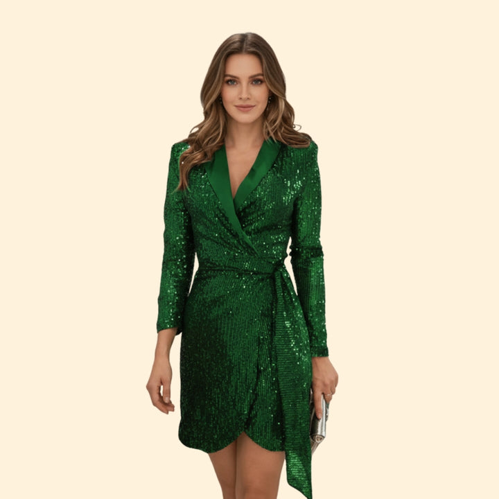 Women’s Sequin Dress with Wrap Style