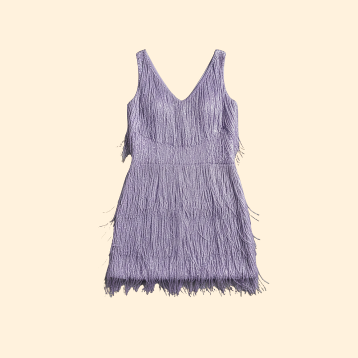 Women's Sequin Fringe Mini Dress
