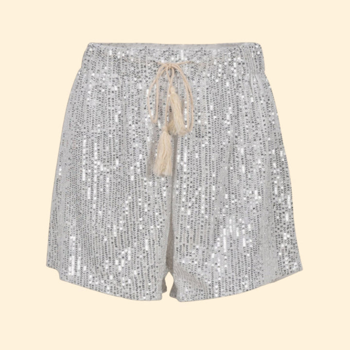Women’s Sequin Shorts with Stretchy Waistband