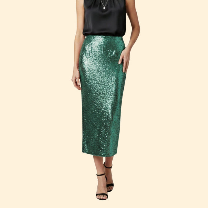 Women’s Sequin Skirt with High-Waist Fit