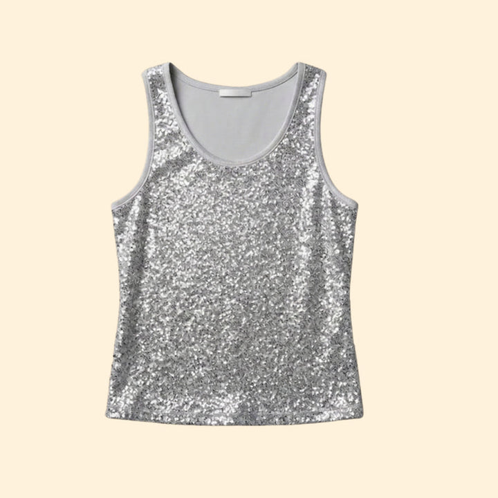 Women's Sequin Sleeveless Blouse