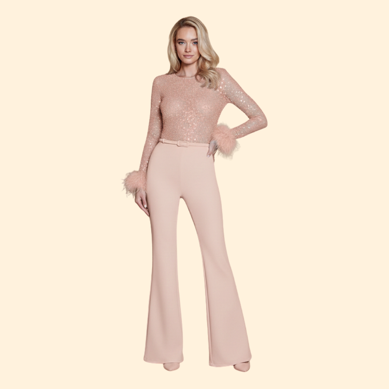 Women’s Chic Jumpsuit with Flared Pants