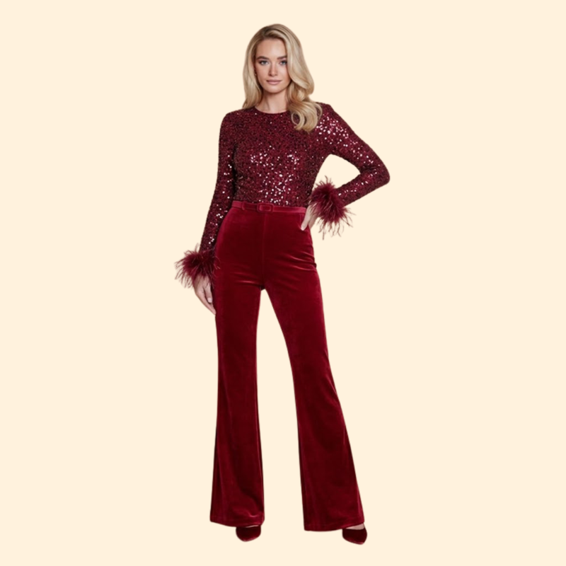 Women’s Chic Jumpsuit with Flared Pants