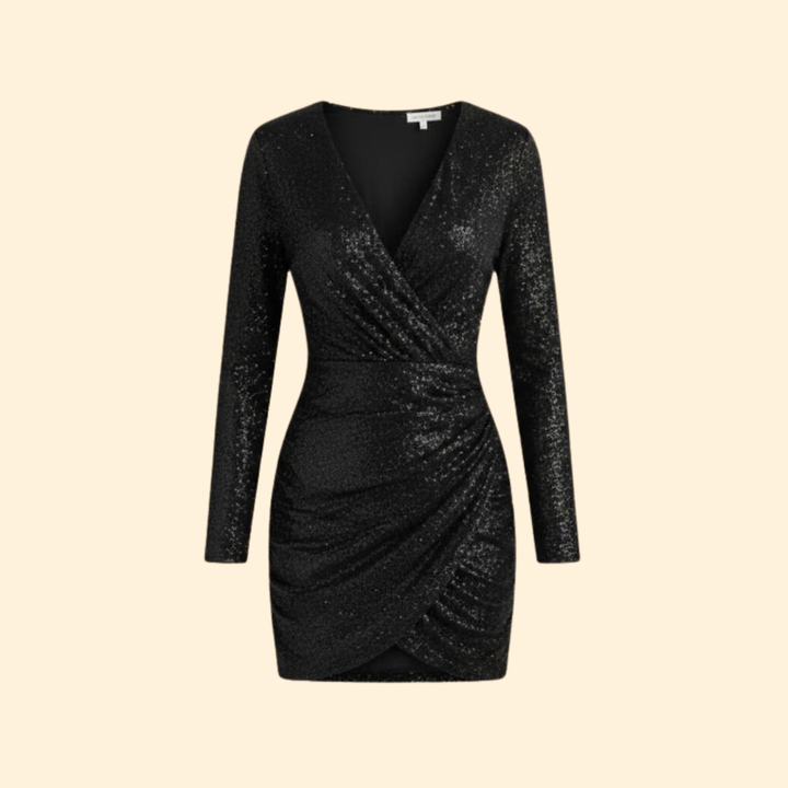 Women's Sequined V-Neck Dress
