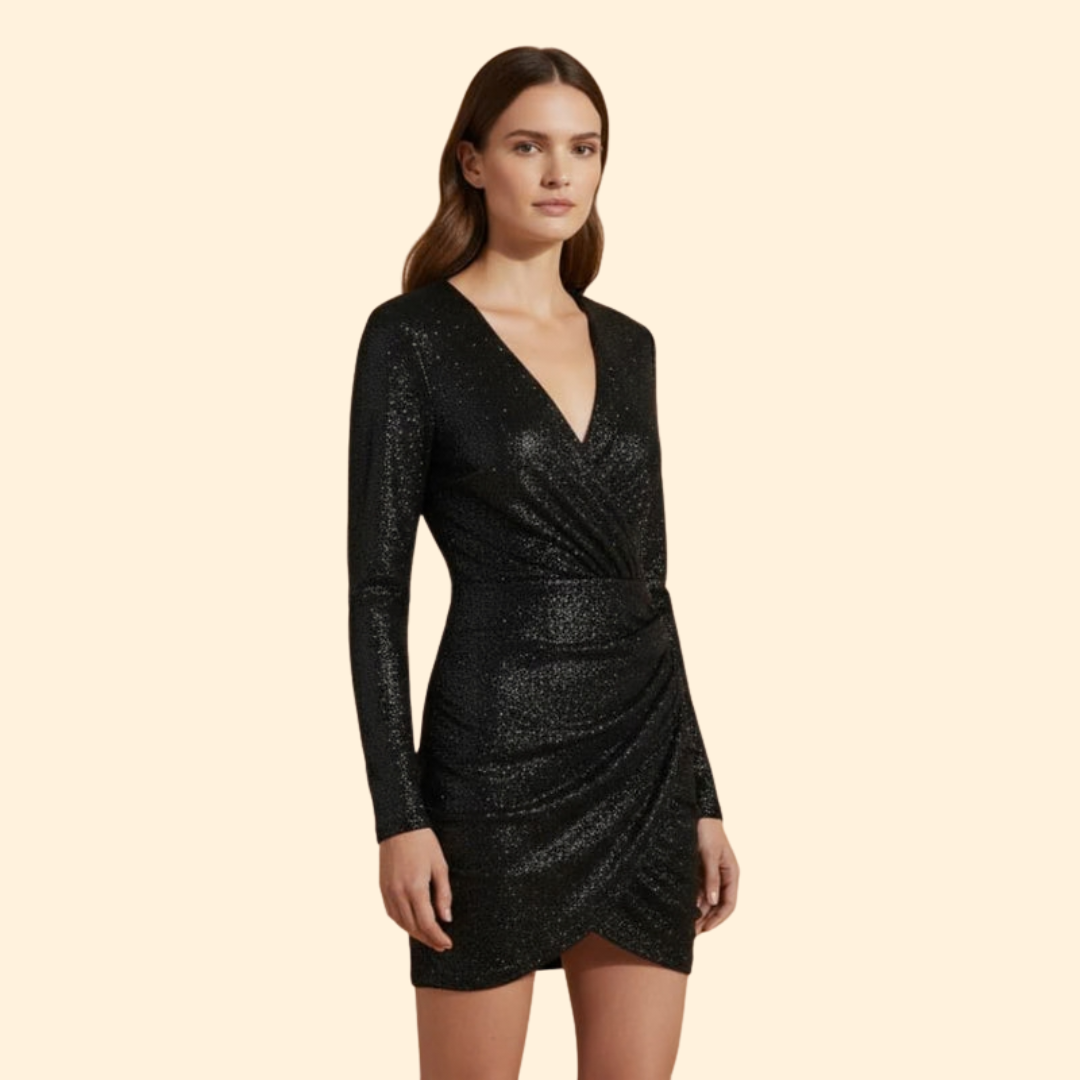 Women's Sequined V-Neck Dress