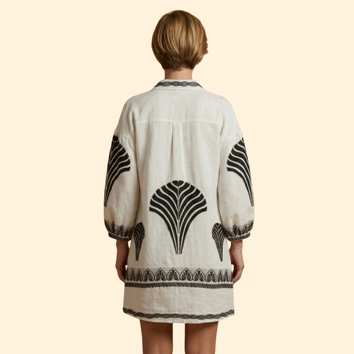 Women’s Shift Dress with Split Neckline