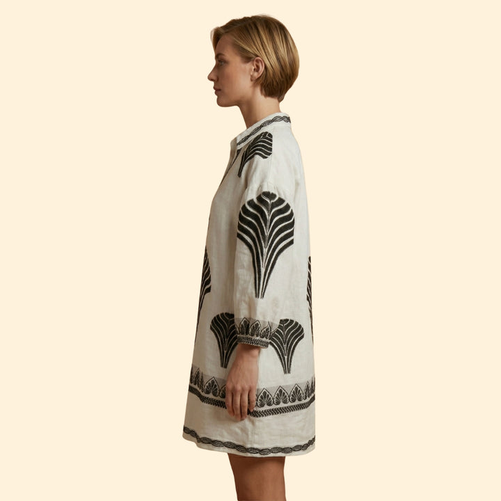 Women’s Shift Dress with Split Neckline