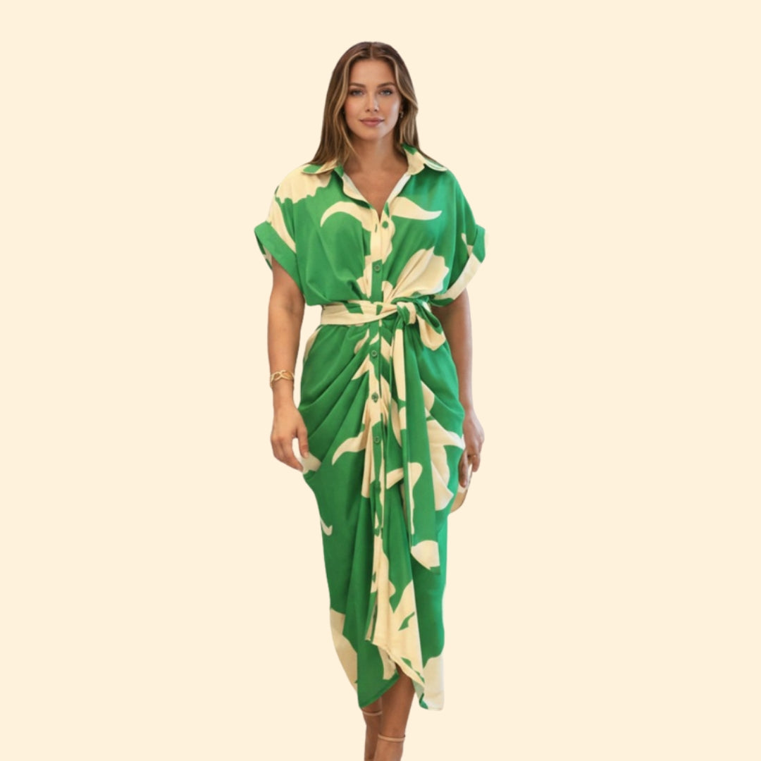 Women's Shirt Dress with Belted Waist