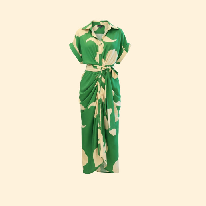 Women's Shirt Dress with Belted Waist