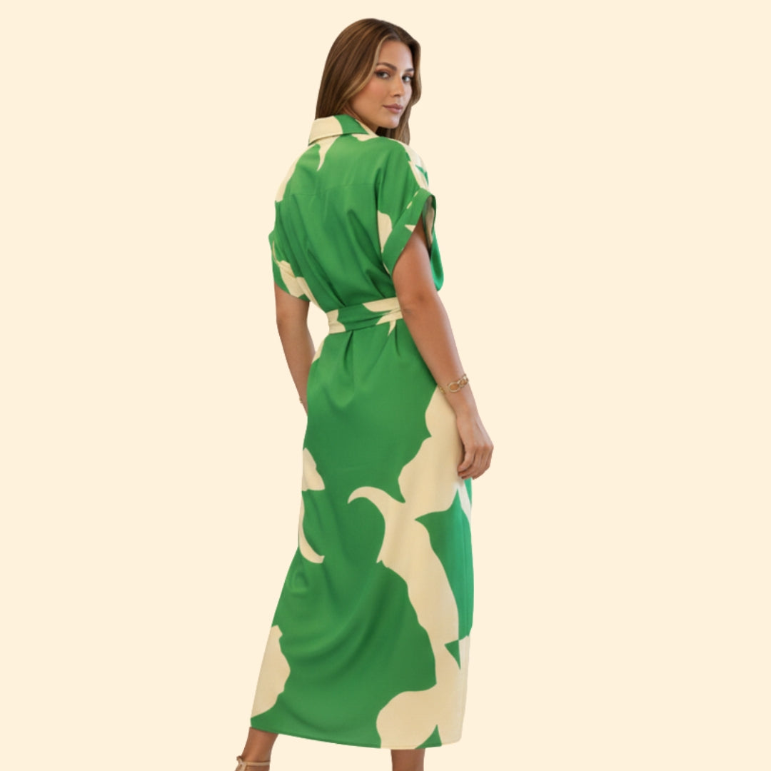 Women's Shirt Dress with Belted Waist