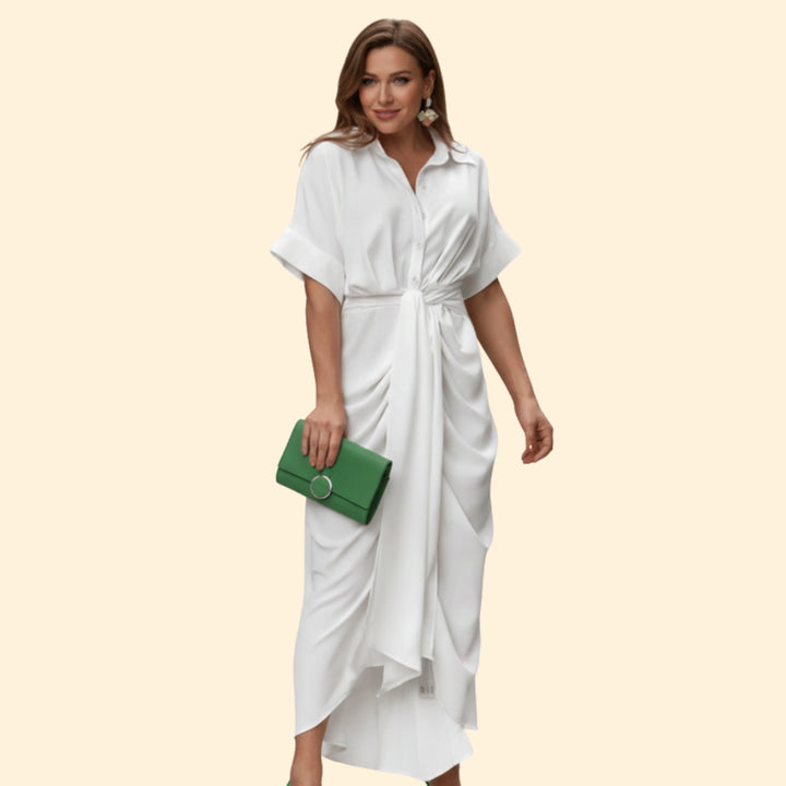Women's Shirt Dress with Belted Waist