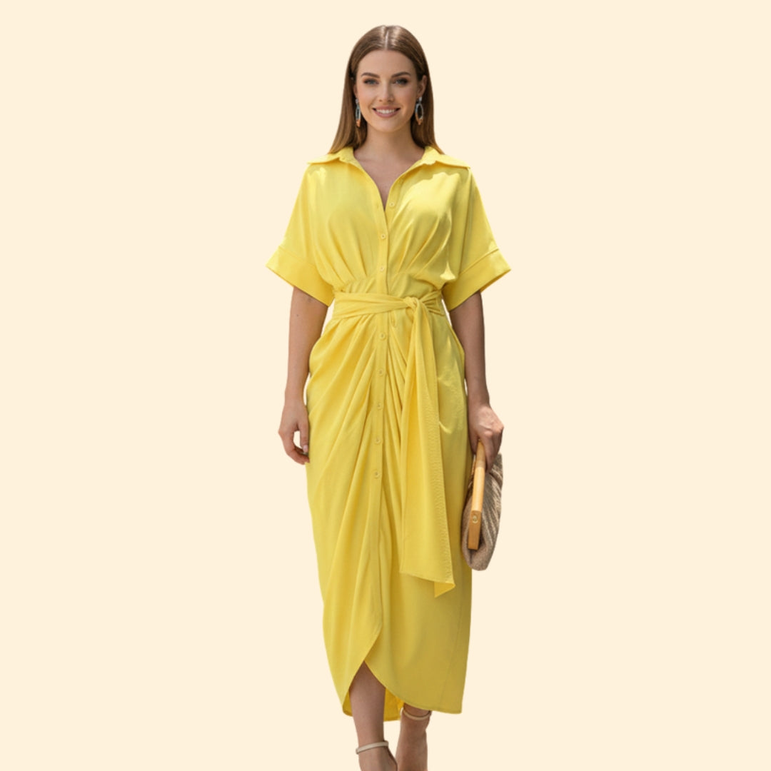 Women's Shirt Dress with Belted Waist