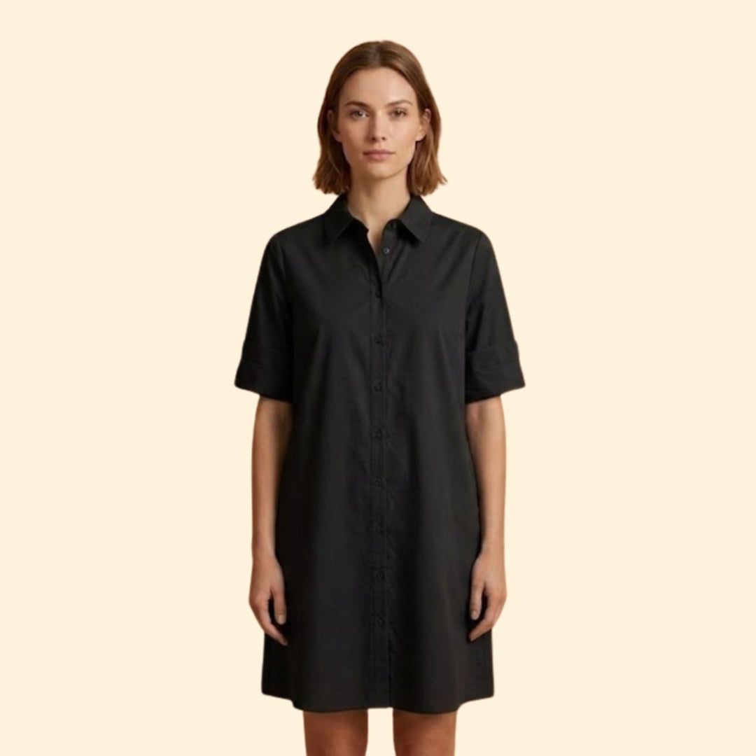 Women’s Shirt Dress with Button-Down Front