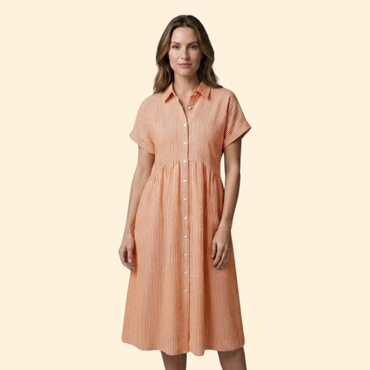 Women’s Shirt Dress with Pointed Collar