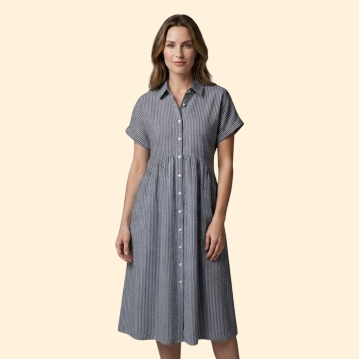 Women’s Shirt Dress with Pointed Collar
