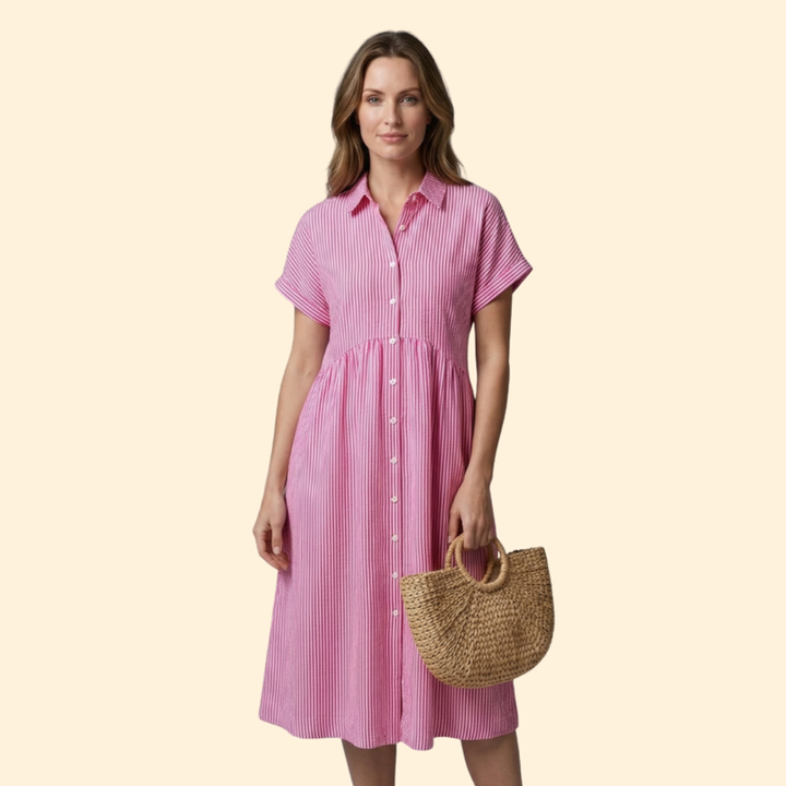 Women’s Shirt Dress with Pointed Collar
