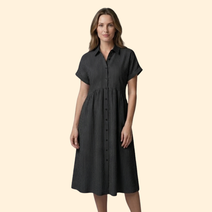 Women’s Shirt Dress with Pointed Collar