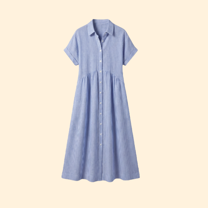 Women’s Shirt Dress with Pointed Collar