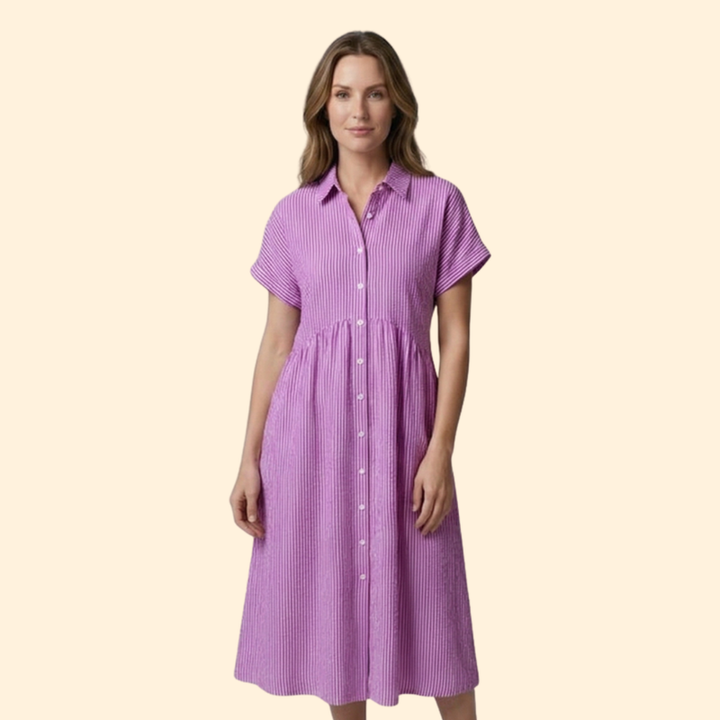 Women’s Shirt Dress with Pointed Collar