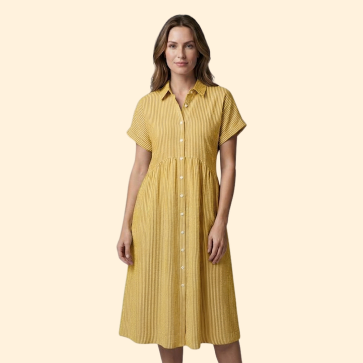 Women’s Shirt Dress with Pointed Collar