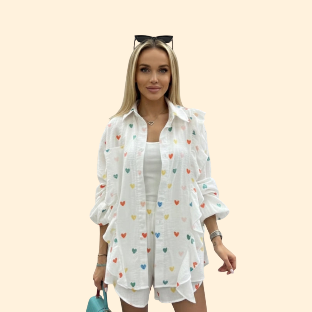 Women’s Shirt Dress with Ruffle Details