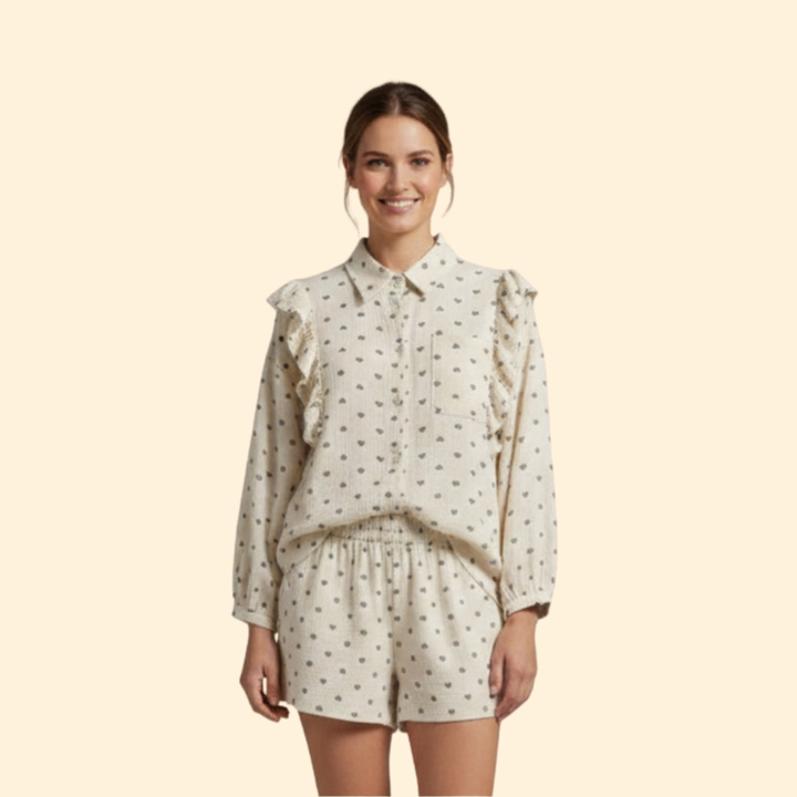 Women’s Shirt Dress with Ruffle Details