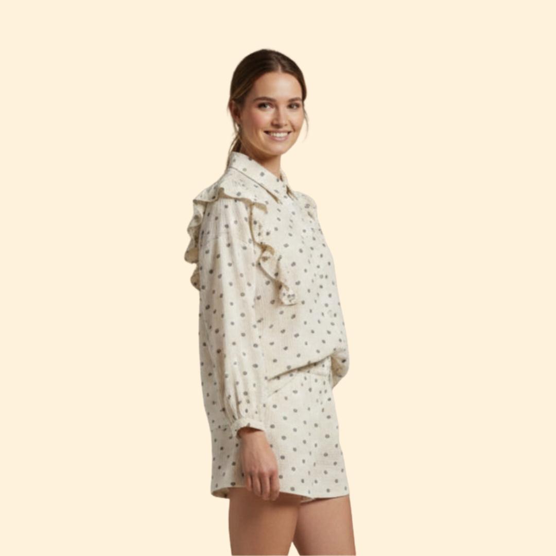 Women’s Shirt Dress with Ruffle Details
