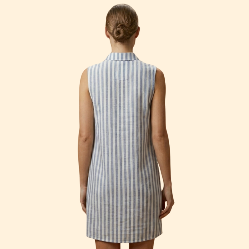 Women’s Shirt Dress with Vertical Stripes