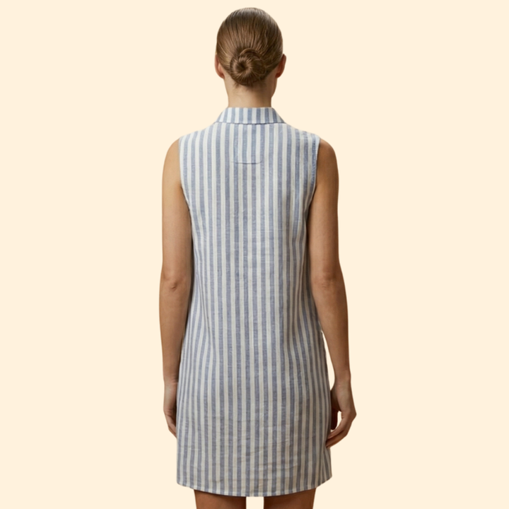 Women’s Shirt Dress with Vertical Stripes