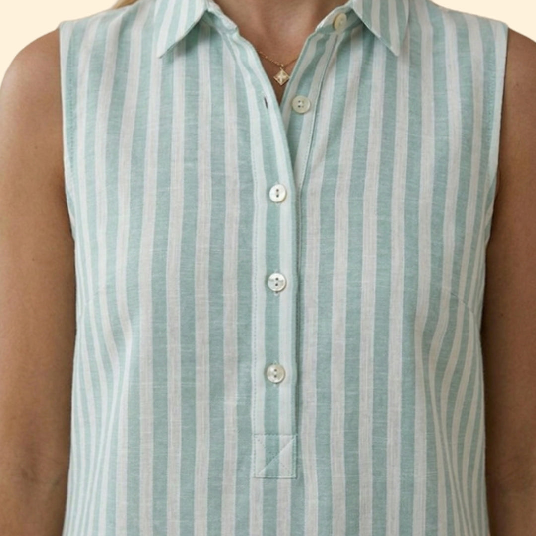 Women’s Shirt Dress with Vertical Stripes