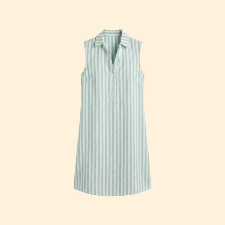 Women’s Shirt Dress with Vertical Stripes