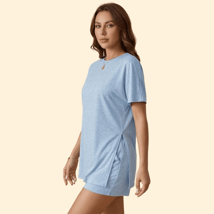 Women’s Short-Sleeve T-Shirt with Matching Shorts