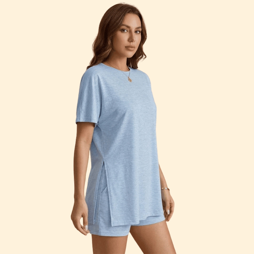Women’s Short-Sleeve T-Shirt with Matching Shorts