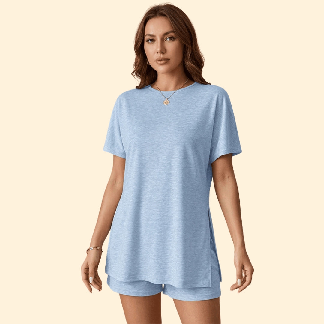 Women’s Short-Sleeve T-Shirt with Matching Shorts